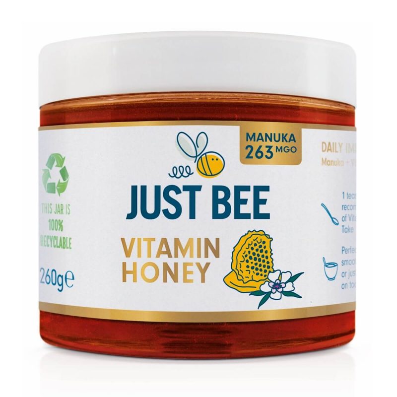 manuka vitamin honey just bee 260g